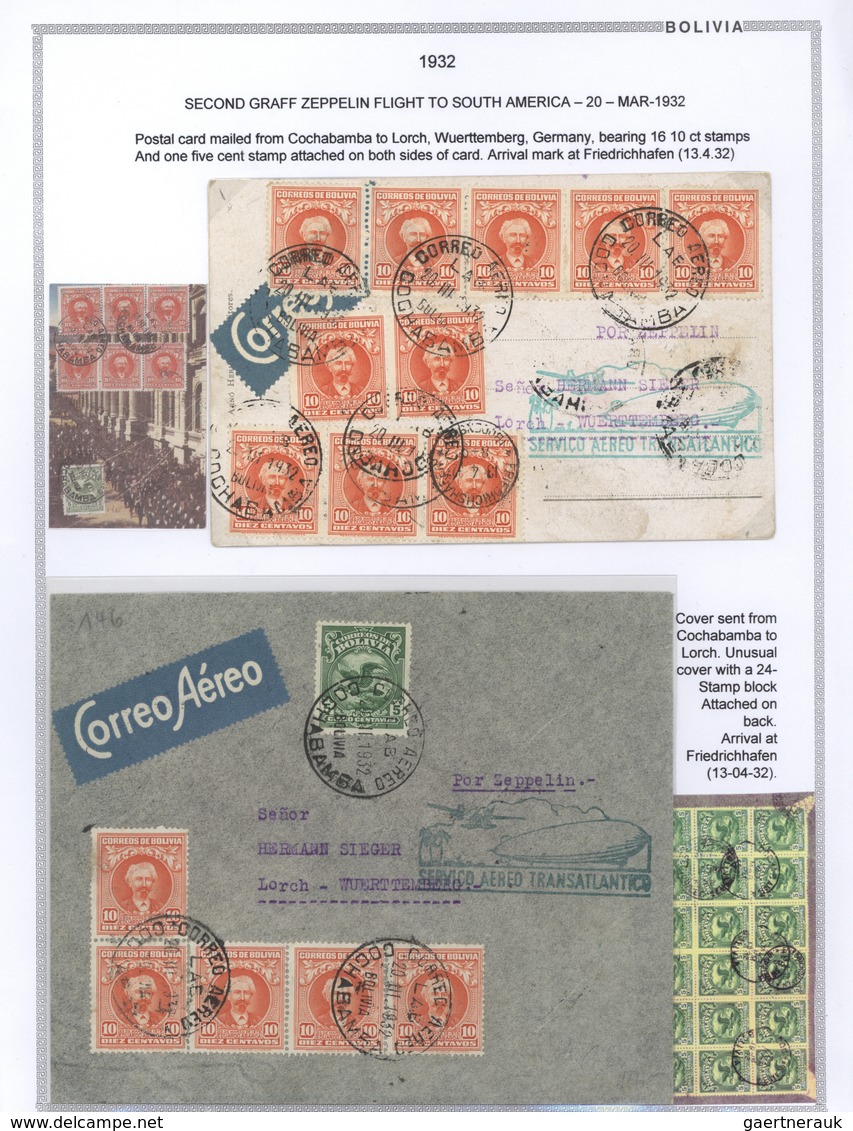 22279 Bolivien: 1923/37 - BOLIVIA AIR MAIL: A magnificent study of the evolution of air mail in Bolivia, o