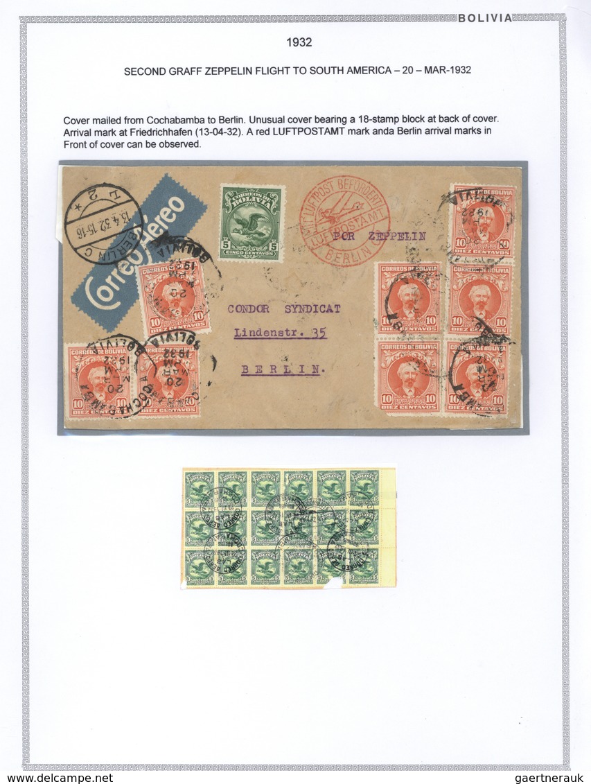 22279 Bolivien: 1923/37 - BOLIVIA AIR MAIL: A magnificent study of the evolution of air mail in Bolivia, o