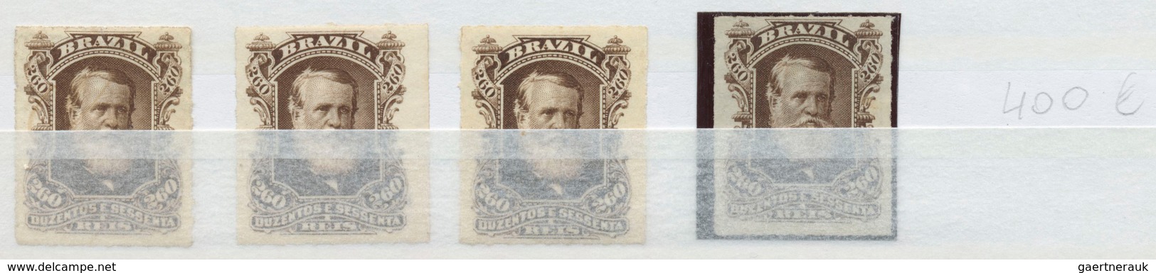 22284 Brasilien: 1843-1990, Collection starting Bull's eye first issue with mint and used stamps, scarce c