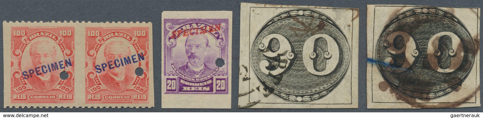 22284 Brasilien: 1843-1990, Collection starting Bull's eye first issue with mint and used stamps, scarce c