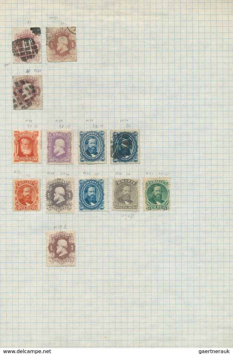 22285 Brasilien: 1844/1990 (ca.), Used And Mint Collection/accumulation On Leaves/stockpages, Main Value I - Autres & Non Classés