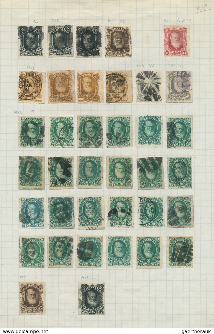 22285 Brasilien: 1844/1990 (ca.), used and mint collection/accumulation on leaves/stockpages, main value i