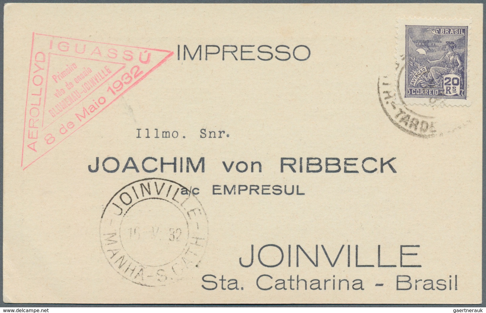 22291 Brasilien: 1880/1995 (ca.), 65 Belege Mit Besseren, Alte GA, Mehrere Belege 20er Jahre Nach Costa Ri - Other & Unclassified