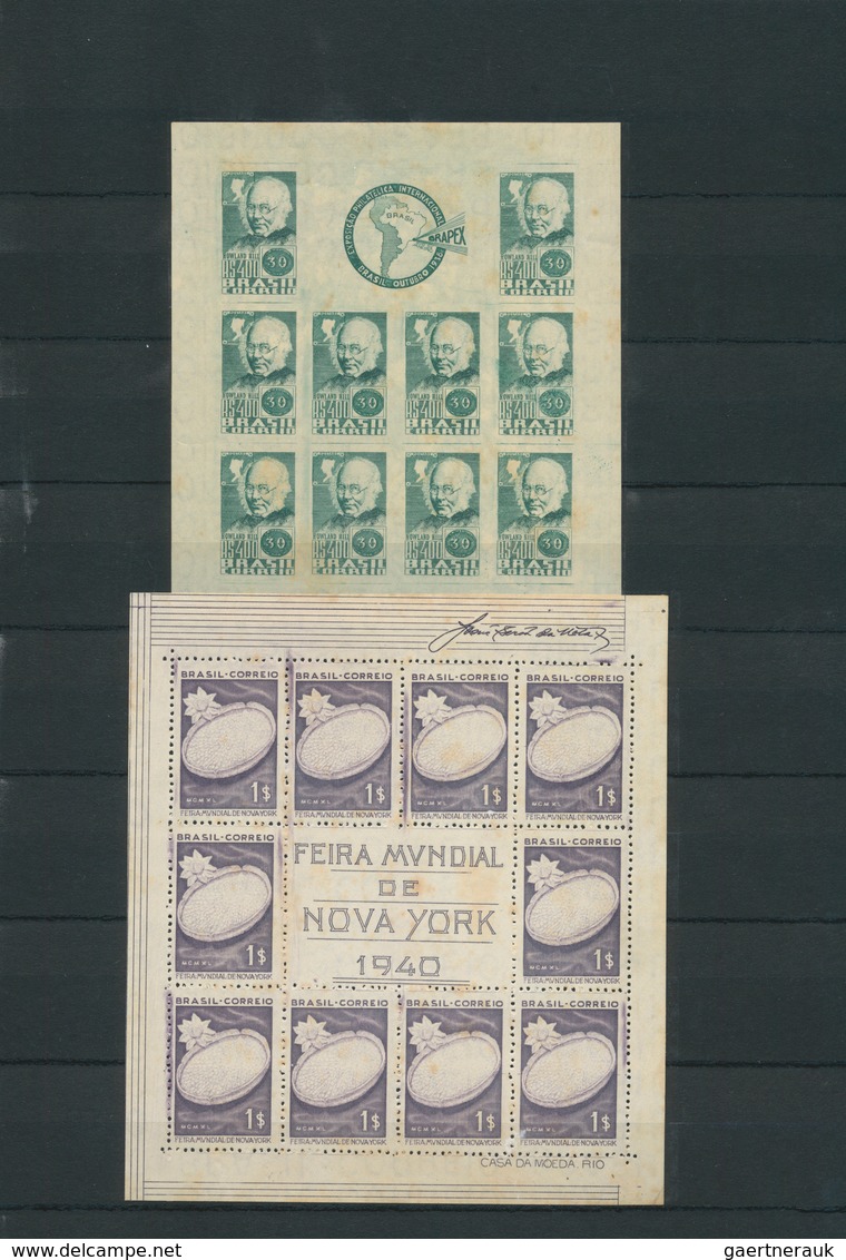 22298 Brasilien: 1930/1960, Comprehensive Mint Accumulation In Two Stockbooks, Comprising Definitves, Comm - Autres & Non Classés