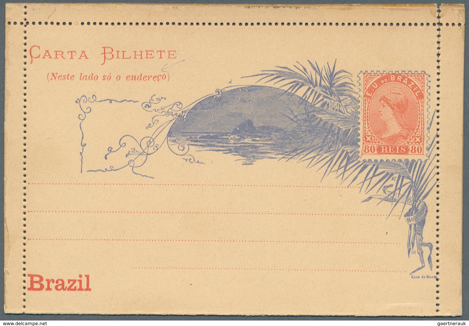 22312 Brasilien - Ganzsachen: 1883/1910, Collection Of 38 Unused Stationery Letter Cards (incl. Types), Ra - Entiers Postaux