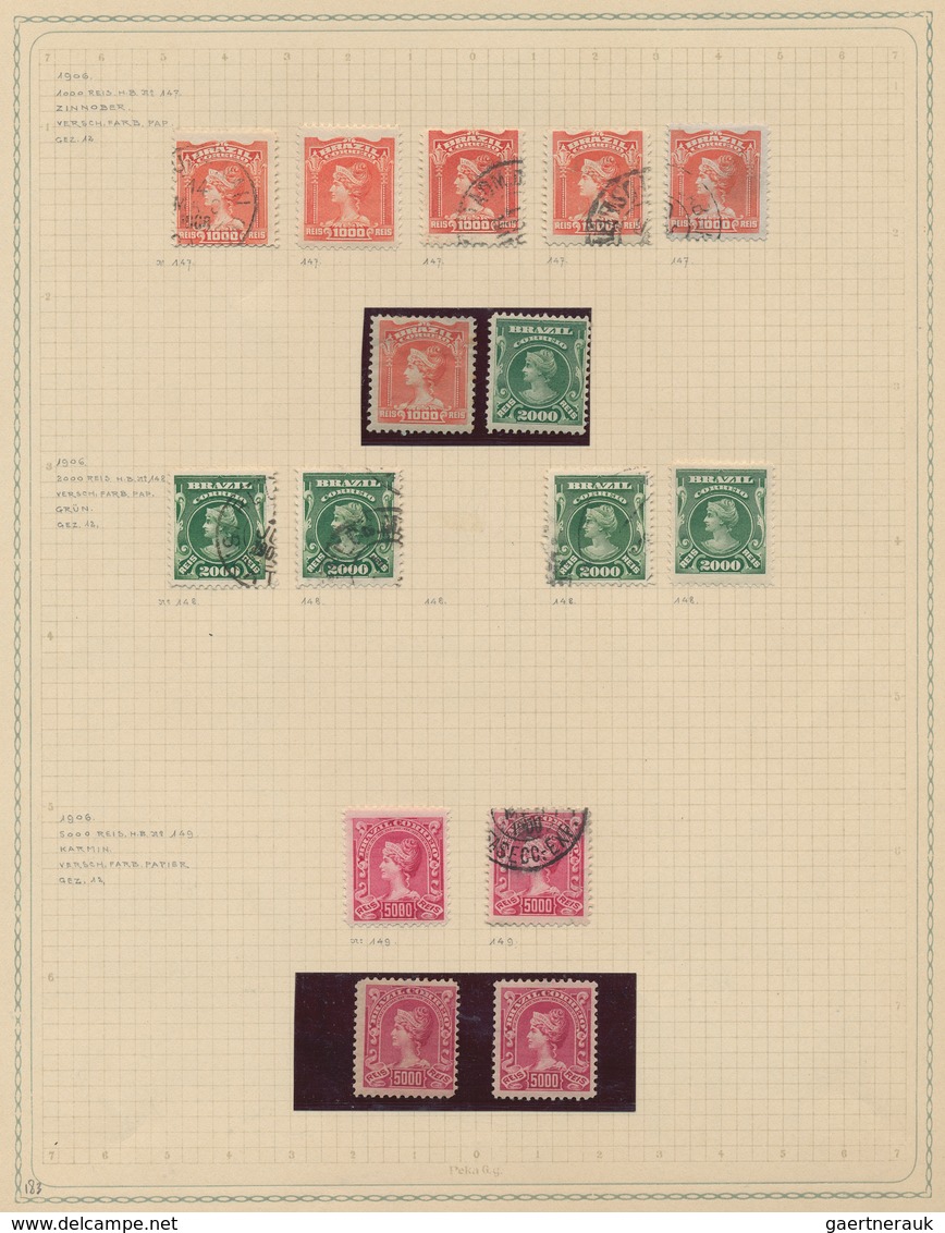 22314 Brasilien - Besonderheiten: 1890-1910: Collection Of About 300 Definitives, Mint And Used, From 1890 - Autres & Non Classés