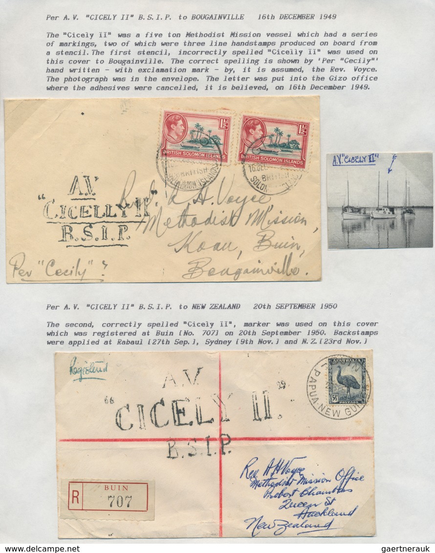 22323 Britische Salomoninseln: 1945/67, Covers KGVI (22) And QEII (15) Inc. Airmail, Registration And A Ve - Iles Salomon (...-1978)