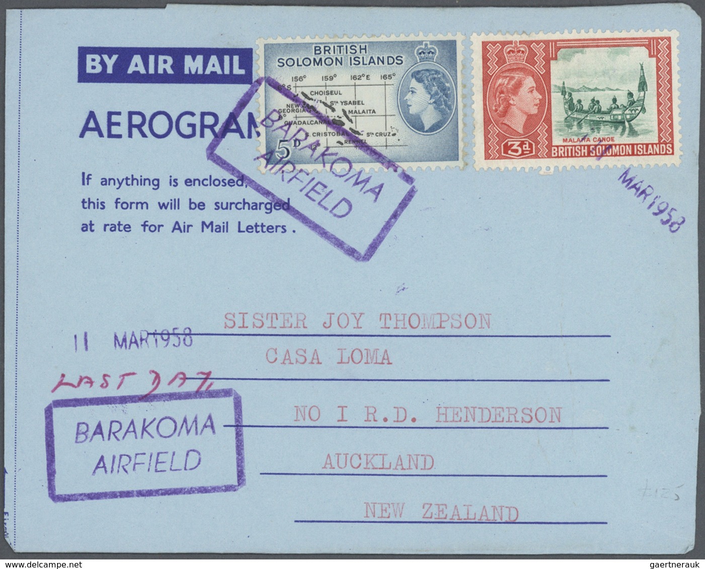 22324 Britische Salomoninseln: 1951/1995 (ca.), AEROGRAMMES: Accumulation With About 850 Unused And Used/C - Iles Salomon (...-1978)