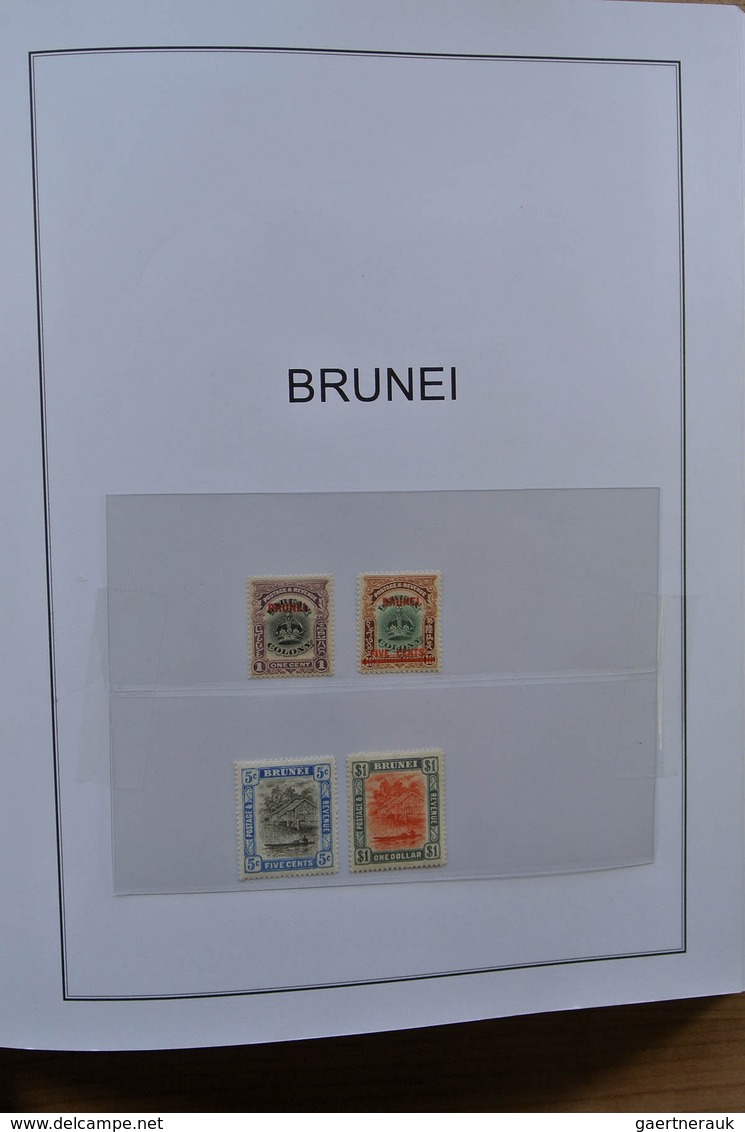 22326 Brunei: 1895-2001. MNH, mint hinged and used collection Brunei 1895-2001 in album. Collection contai