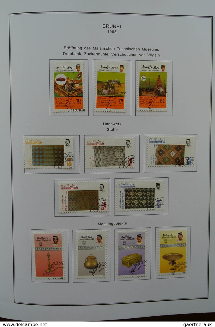 22326 Brunei: 1895-2001. MNH, mint hinged and used collection Brunei 1895-2001 in album. Collection contai