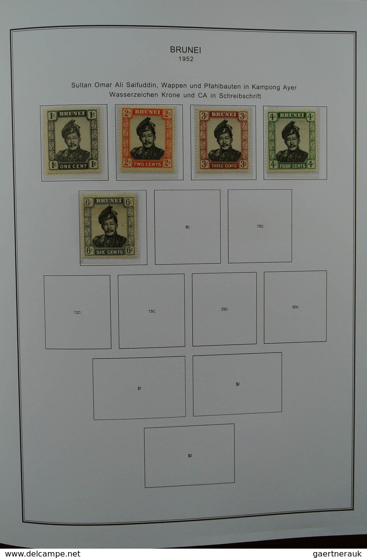 22326 Brunei: 1895-2001. MNH, mint hinged and used collection Brunei 1895-2001 in album. Collection contai