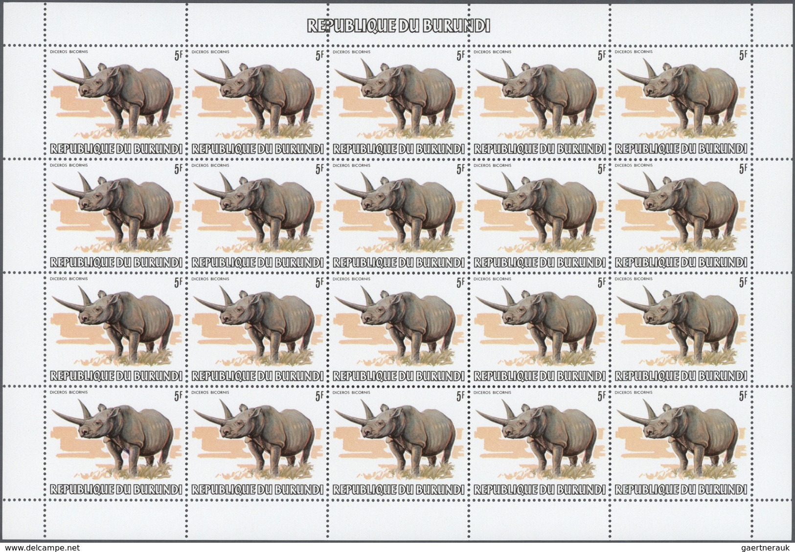 22333 Burundi: 1982, African Wildlife Complete Set Of 13 From 2fr. To 85fr. (Lion, Giraffe, Rhinoceros, El - Neufs