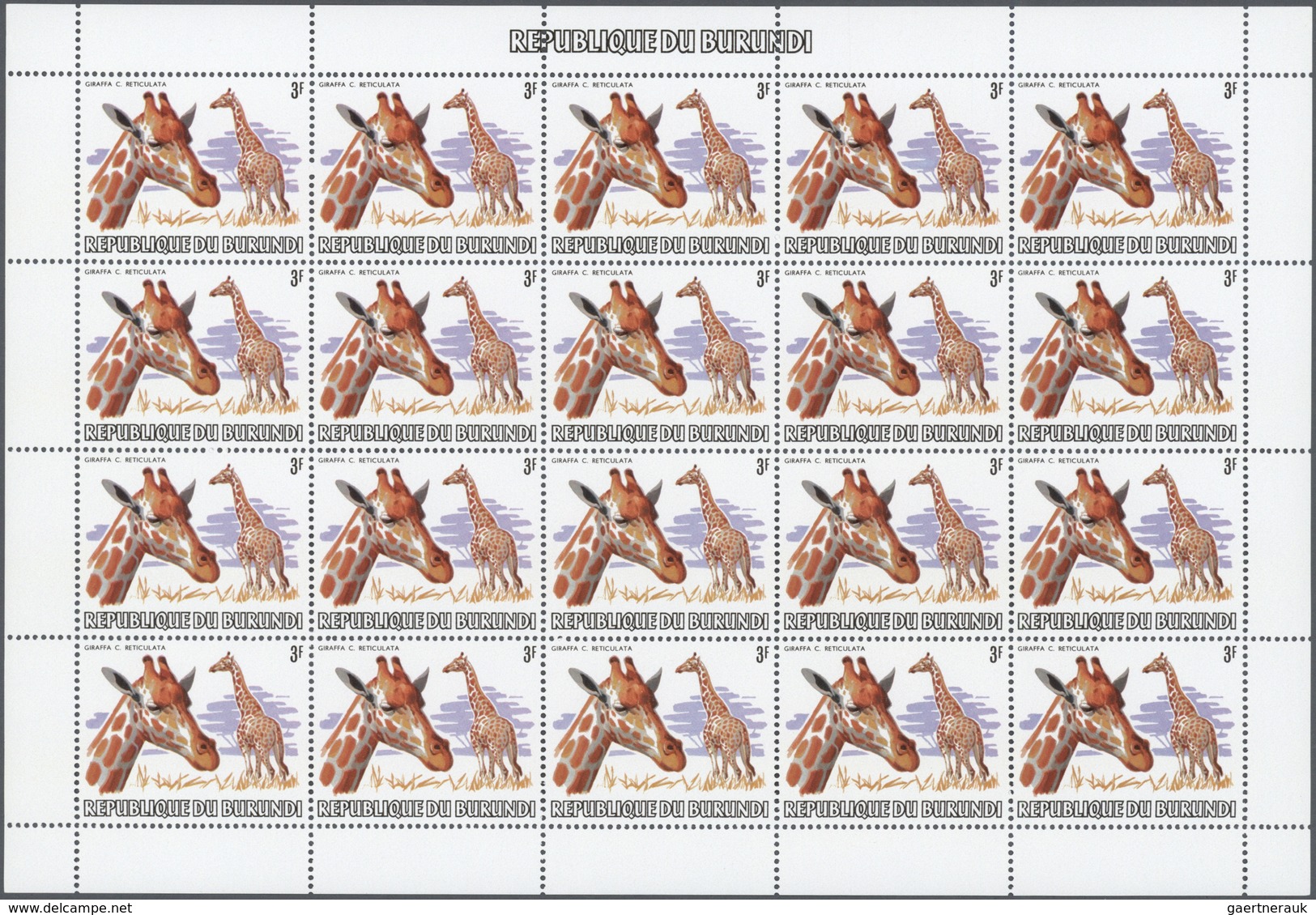 22333 Burundi: 1982, African Wildlife Complete Set Of 13 From 2fr. To 85fr. (Lion, Giraffe, Rhinoceros, El - Neufs