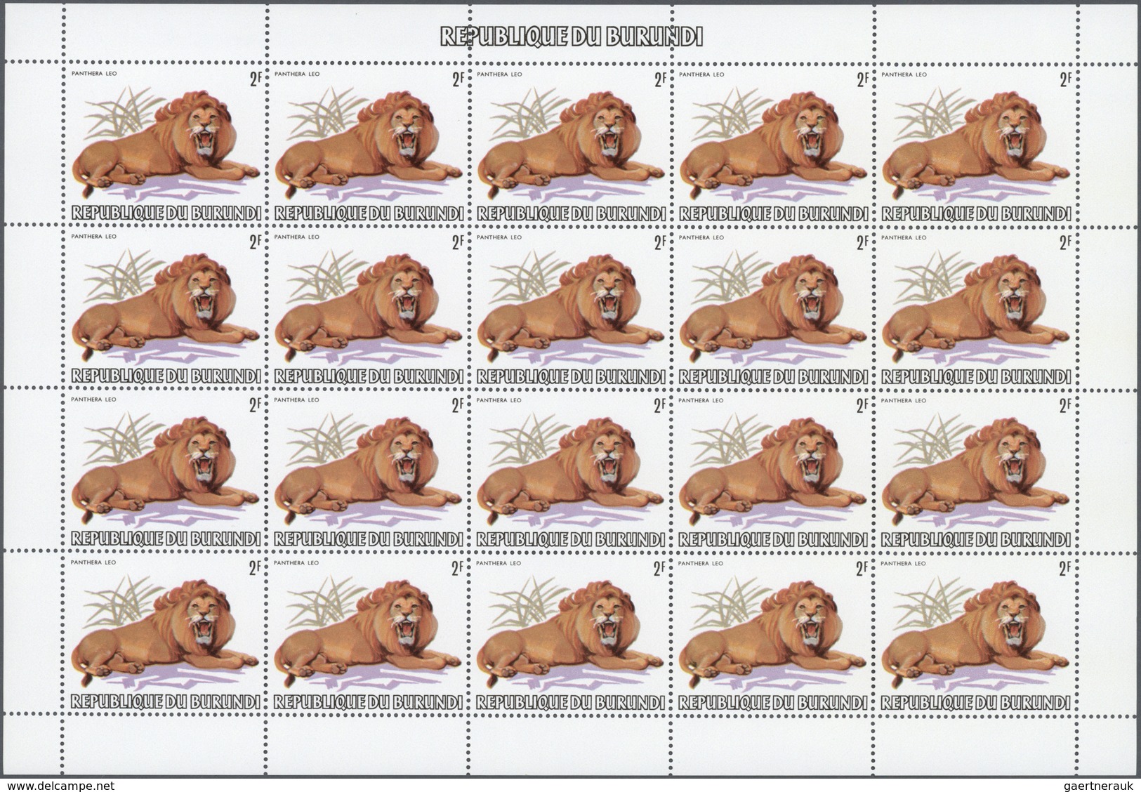 22333 Burundi: 1982, African Wildlife Complete Set Of 13 From 2fr. To 85fr. (Lion, Giraffe, Rhinoceros, El - Neufs