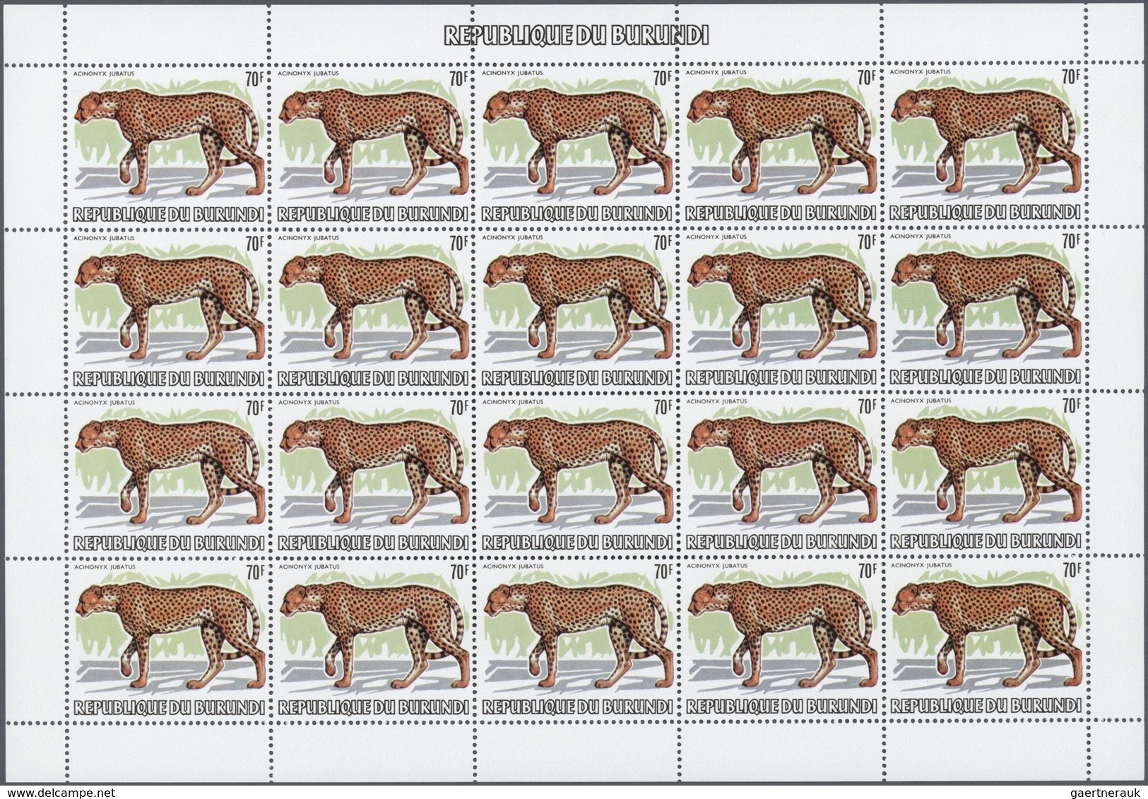 22333 Burundi: 1982, African Wildlife complete set of 13 from 2fr. to 85fr. (Lion, Giraffe, Rhinoceros, El