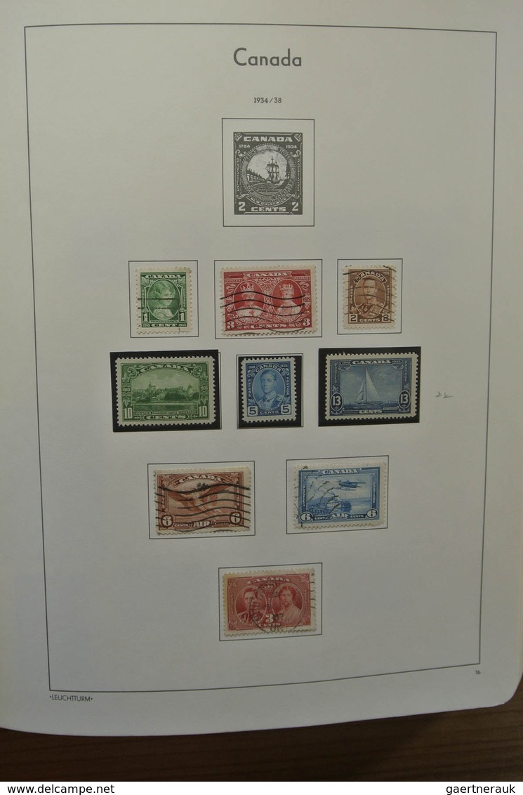 22340 Canada: 1851-1987. Nicely filled, MNH, mint hinged and used collection Canada 1851-1987 in Leuchttur