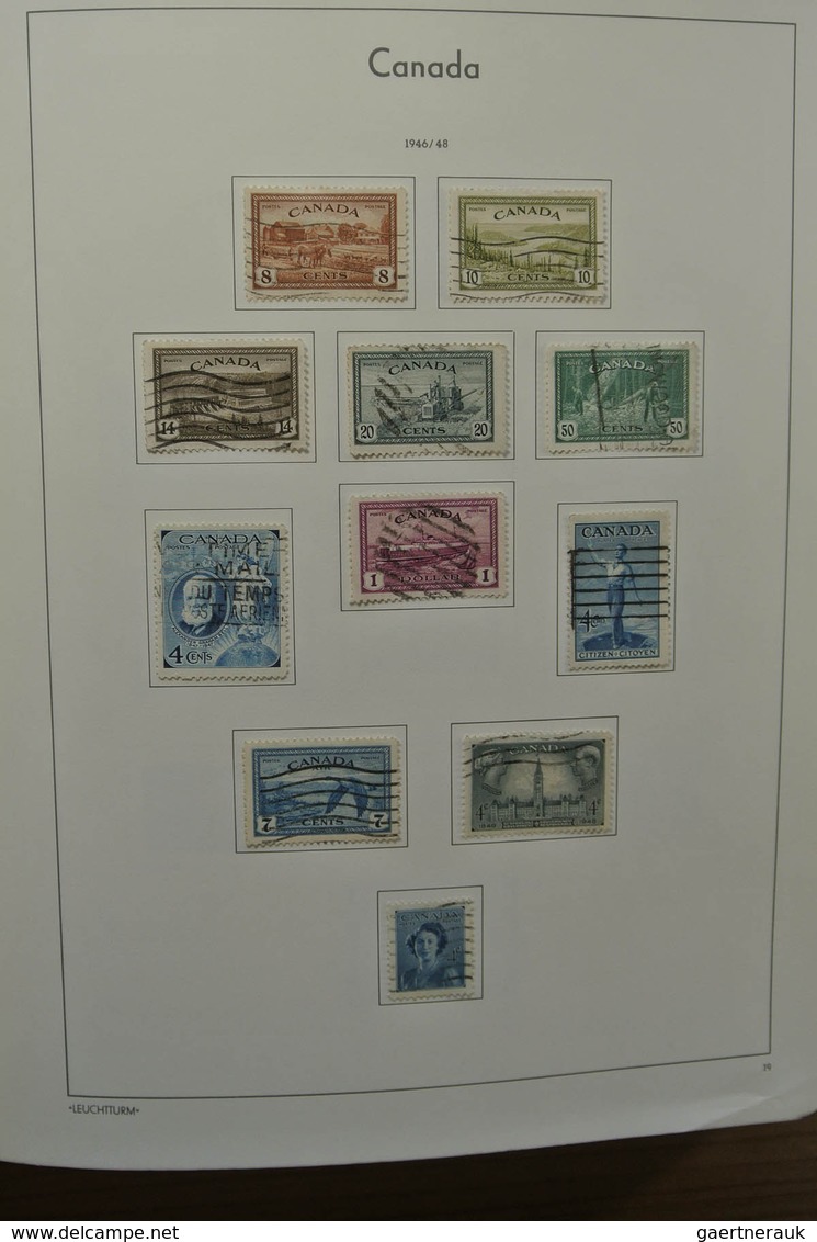 22340 Canada: 1851-1987. Nicely filled, MNH, mint hinged and used collection Canada 1851-1987 in Leuchttur