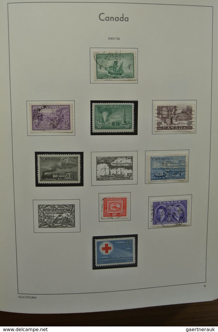 22340 Canada: 1851-1987. Nicely filled, MNH, mint hinged and used collection Canada 1851-1987 in Leuchttur