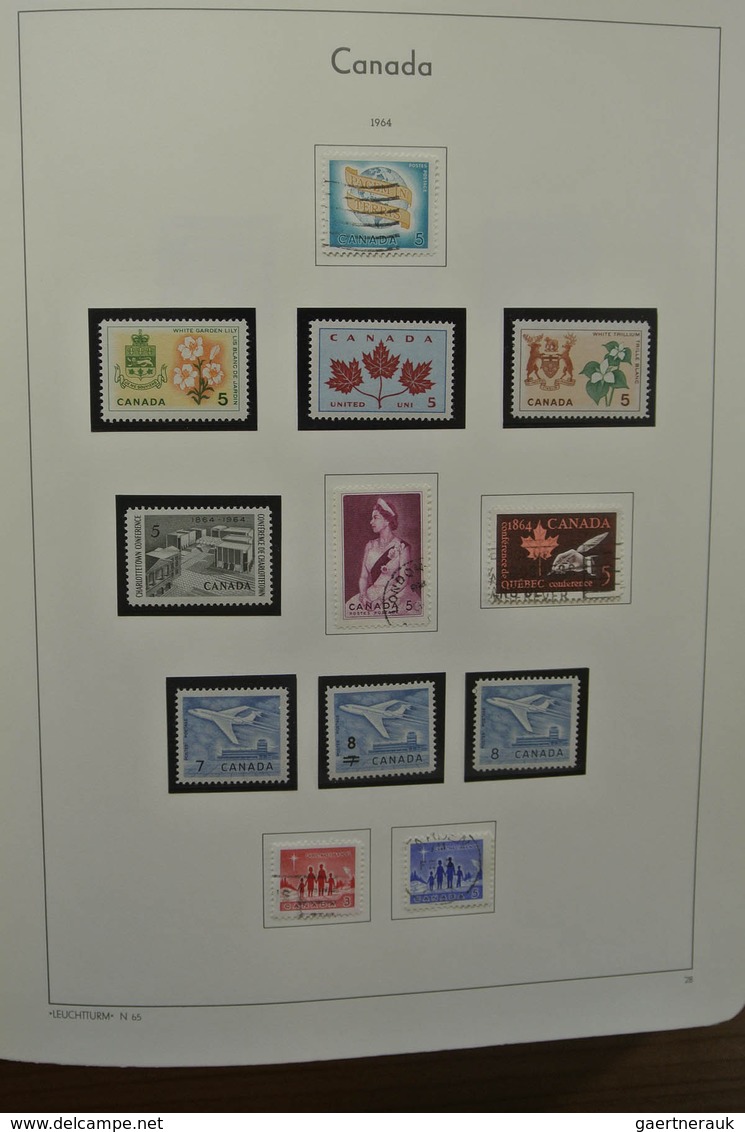 22340 Canada: 1851-1987. Nicely filled, MNH, mint hinged and used collection Canada 1851-1987 in Leuchttur