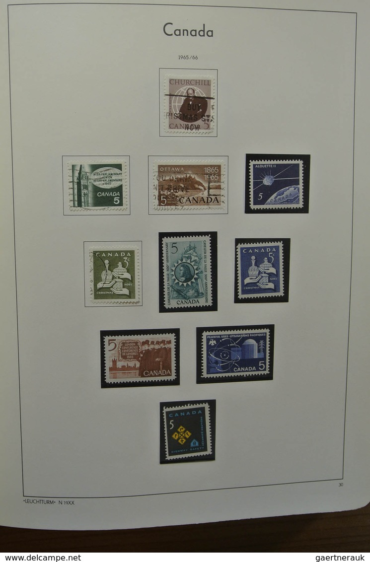 22340 Canada: 1851-1987. Nicely filled, MNH, mint hinged and used collection Canada 1851-1987 in Leuchttur