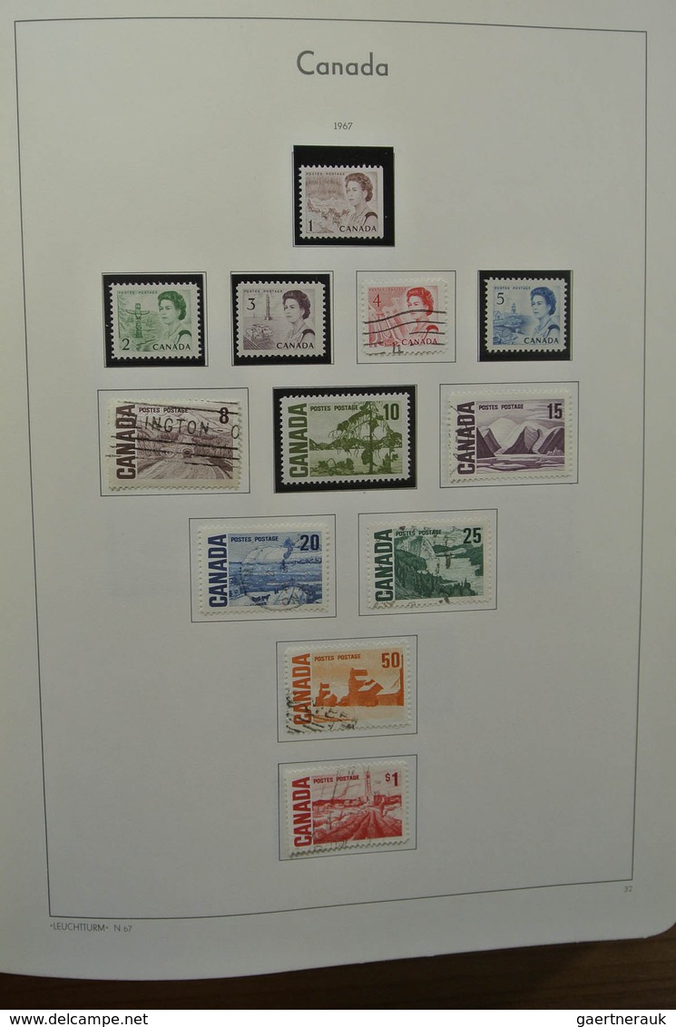 22340 Canada: 1851-1987. Nicely filled, MNH, mint hinged and used collection Canada 1851-1987 in Leuchttur