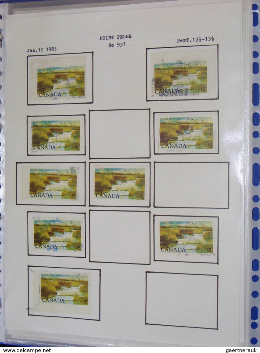 22347 Canada: 1899-2007. Extensive lot Canada 1899-2007 in 5 ordners in box. Lot contains very many stamps