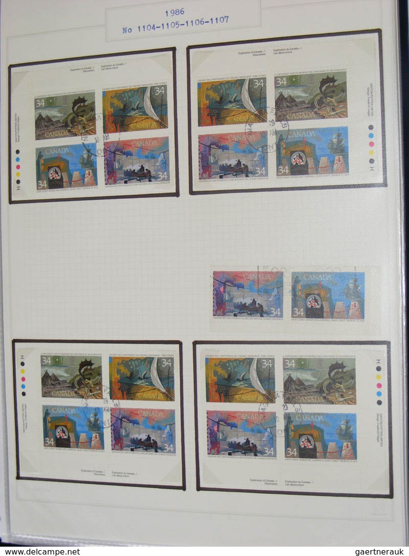 22347 Canada: 1899-2007. Extensive lot Canada 1899-2007 in 5 ordners in box. Lot contains very many stamps
