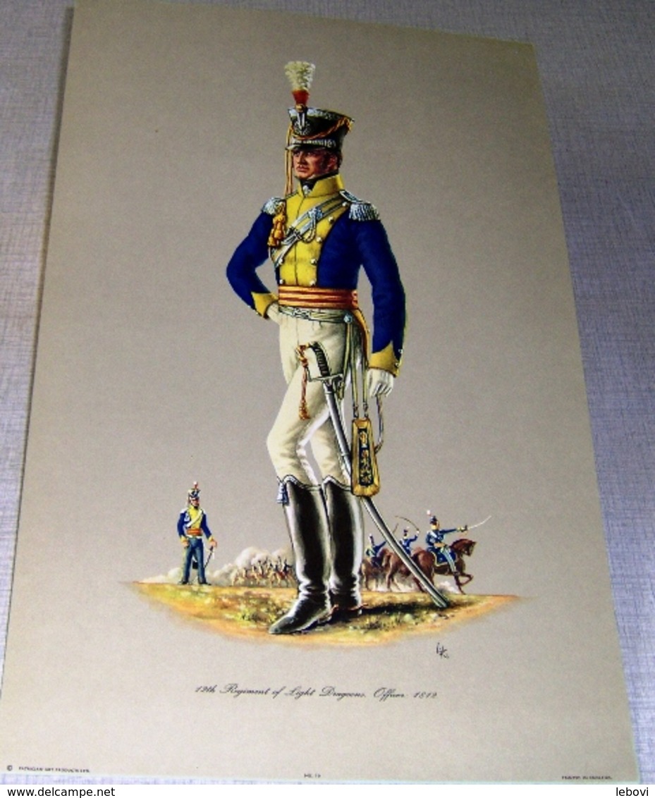 Illustration « 12th Regiment Of Light Dragoons.  Officer.  1812 – Patrician Art Products Ltd - Lithographies