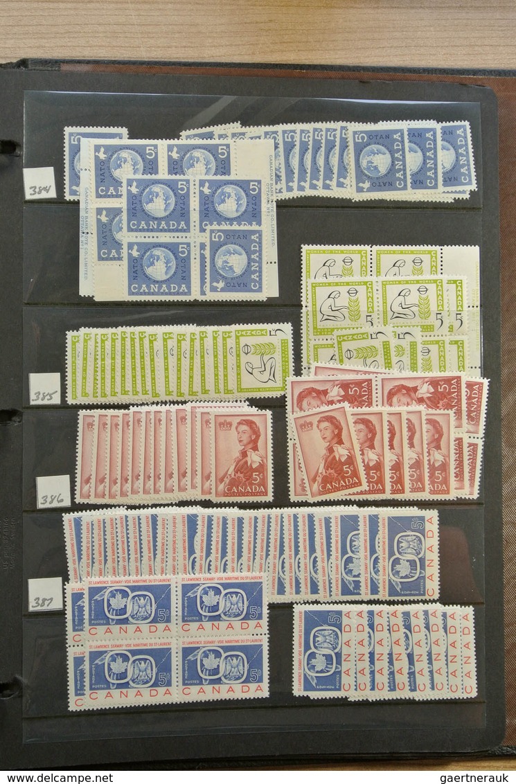 22349 Canada: 1902-1972. Extensive MNH and mint hinged stock Canada 1902-1972 in 4 stockbooks, including m