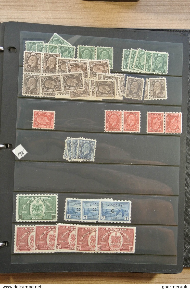 22349 Canada: 1902-1972. Extensive MNH and mint hinged stock Canada 1902-1972 in 4 stockbooks, including m