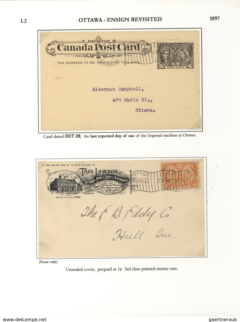 22357 Canada - Stempel: 1896/1902, THE MACHINE CANCELLATIONS OF CANADA, Extraordinary Collection Of Apprx. - Histoire Postale