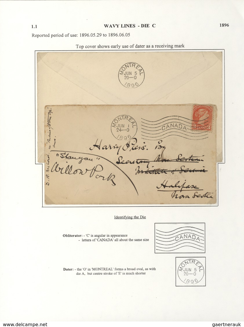 22357 Canada - Stempel: 1896/1902, THE MACHINE CANCELLATIONS OF CANADA, extraordinary collection of apprx.