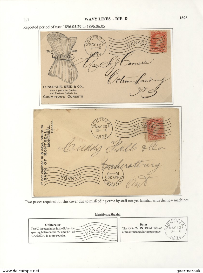 22357 Canada - Stempel: 1896/1902, THE MACHINE CANCELLATIONS OF CANADA, extraordinary collection of apprx.