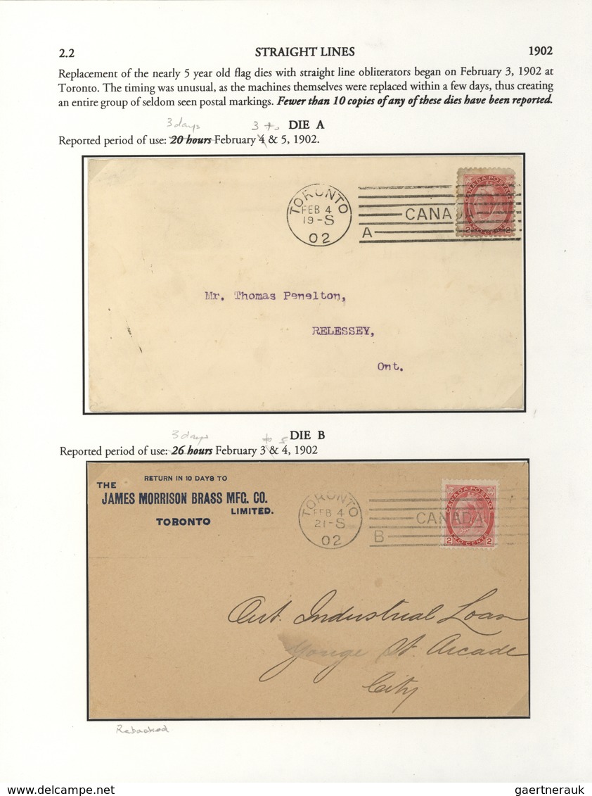 22357 Canada - Stempel: 1896/1902, THE MACHINE CANCELLATIONS OF CANADA, extraordinary collection of apprx.