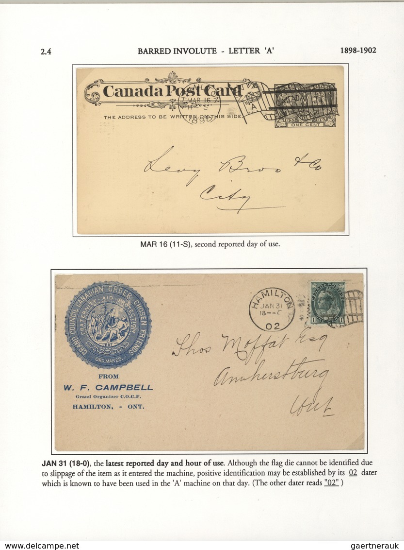 22357 Canada - Stempel: 1896/1902, THE MACHINE CANCELLATIONS OF CANADA, extraordinary collection of apprx.