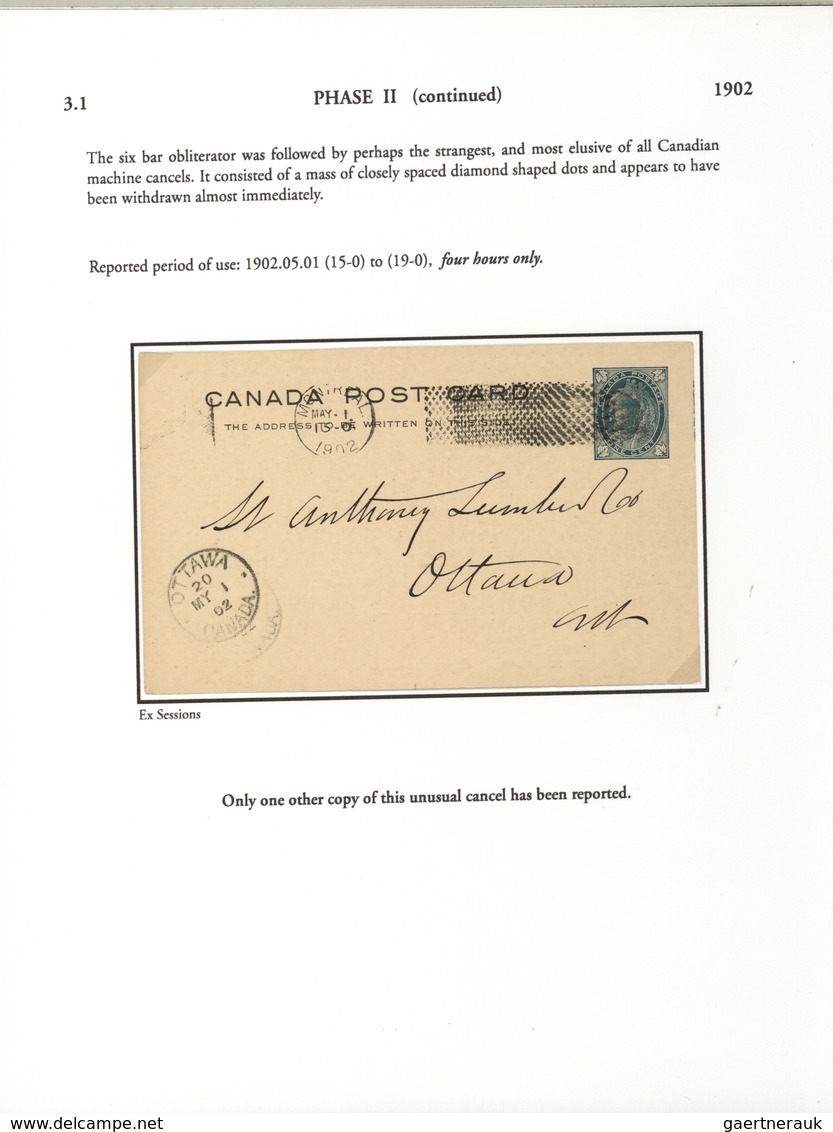 22357 Canada - Stempel: 1896/1902, THE MACHINE CANCELLATIONS OF CANADA, extraordinary collection of apprx.