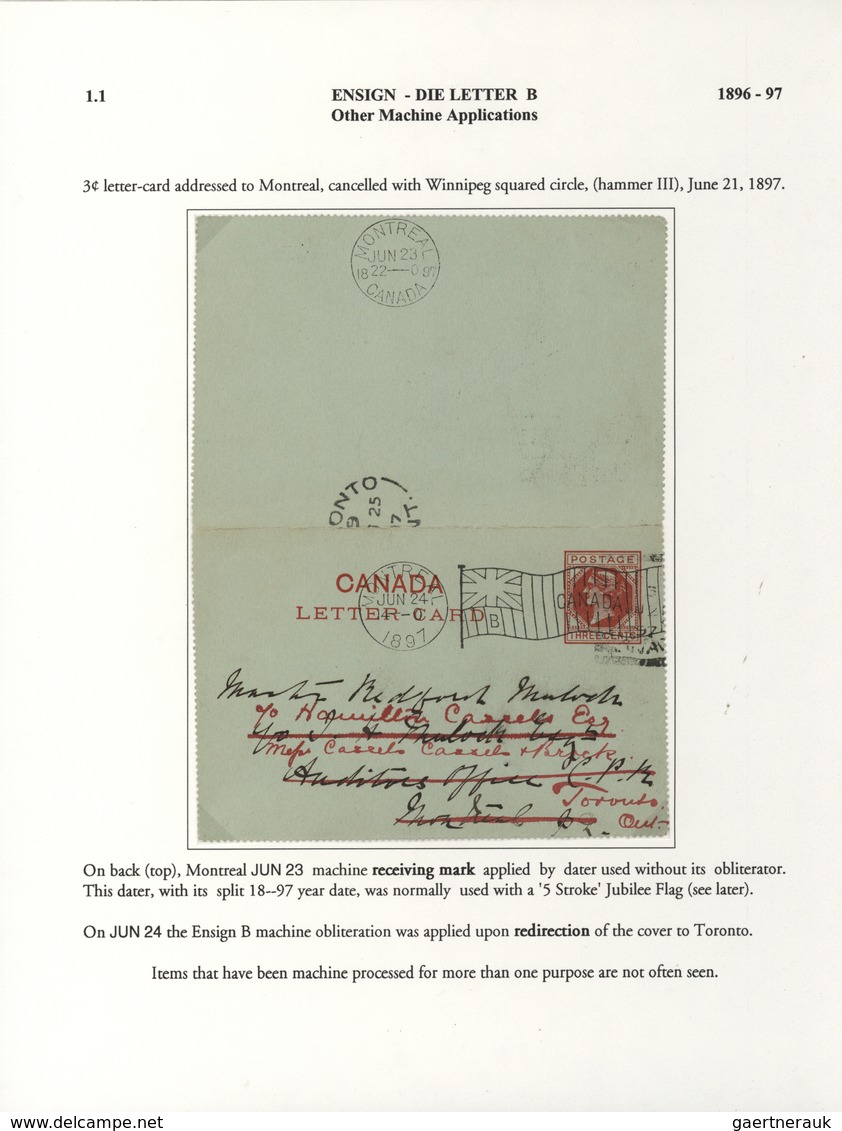 22357 Canada - Stempel: 1896/1902, THE MACHINE CANCELLATIONS OF CANADA, extraordinary collection of apprx.