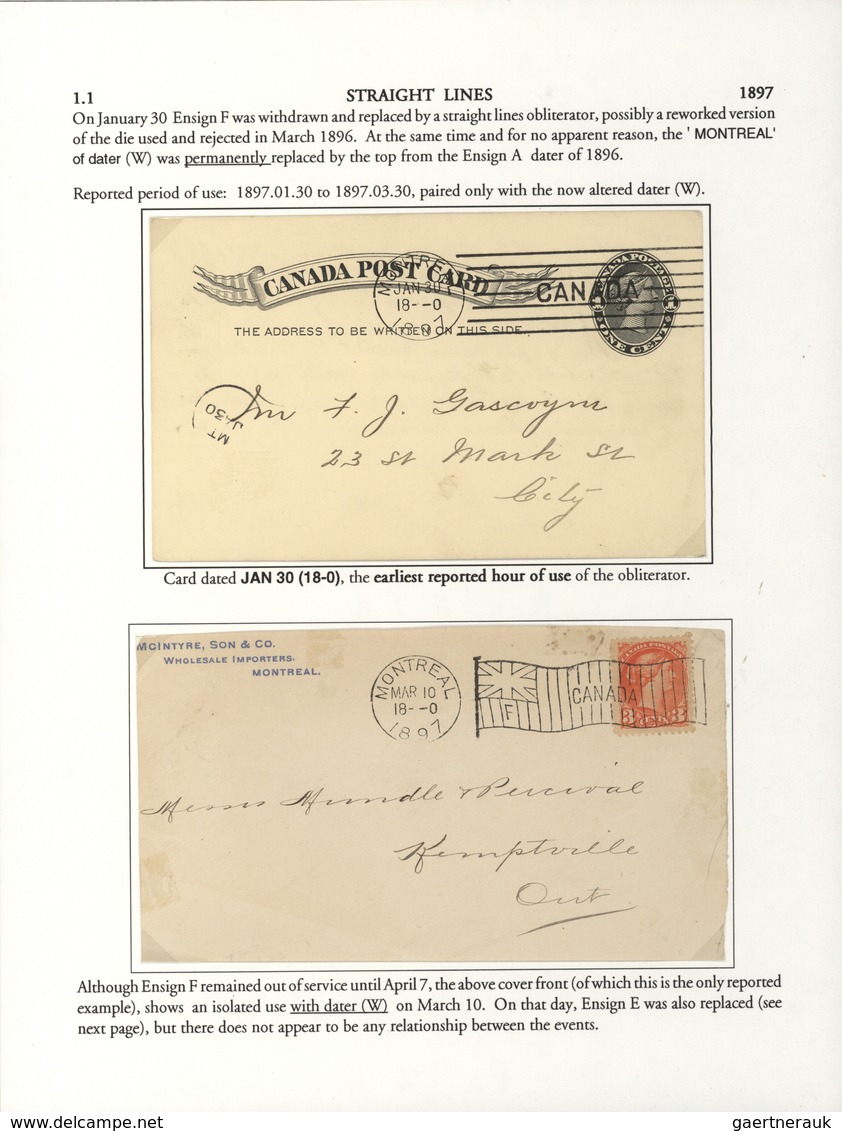 22357 Canada - Stempel: 1896/1902, THE MACHINE CANCELLATIONS OF CANADA, extraordinary collection of apprx.