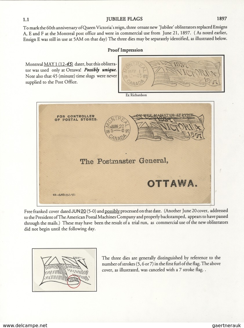 22357 Canada - Stempel: 1896/1902, THE MACHINE CANCELLATIONS OF CANADA, extraordinary collection of apprx.