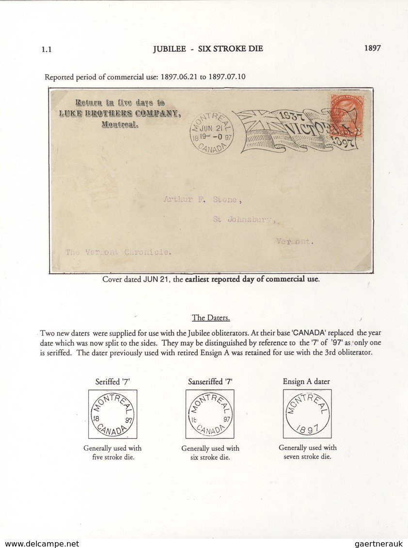 22357 Canada - Stempel: 1896/1902, THE MACHINE CANCELLATIONS OF CANADA, extraordinary collection of apprx.