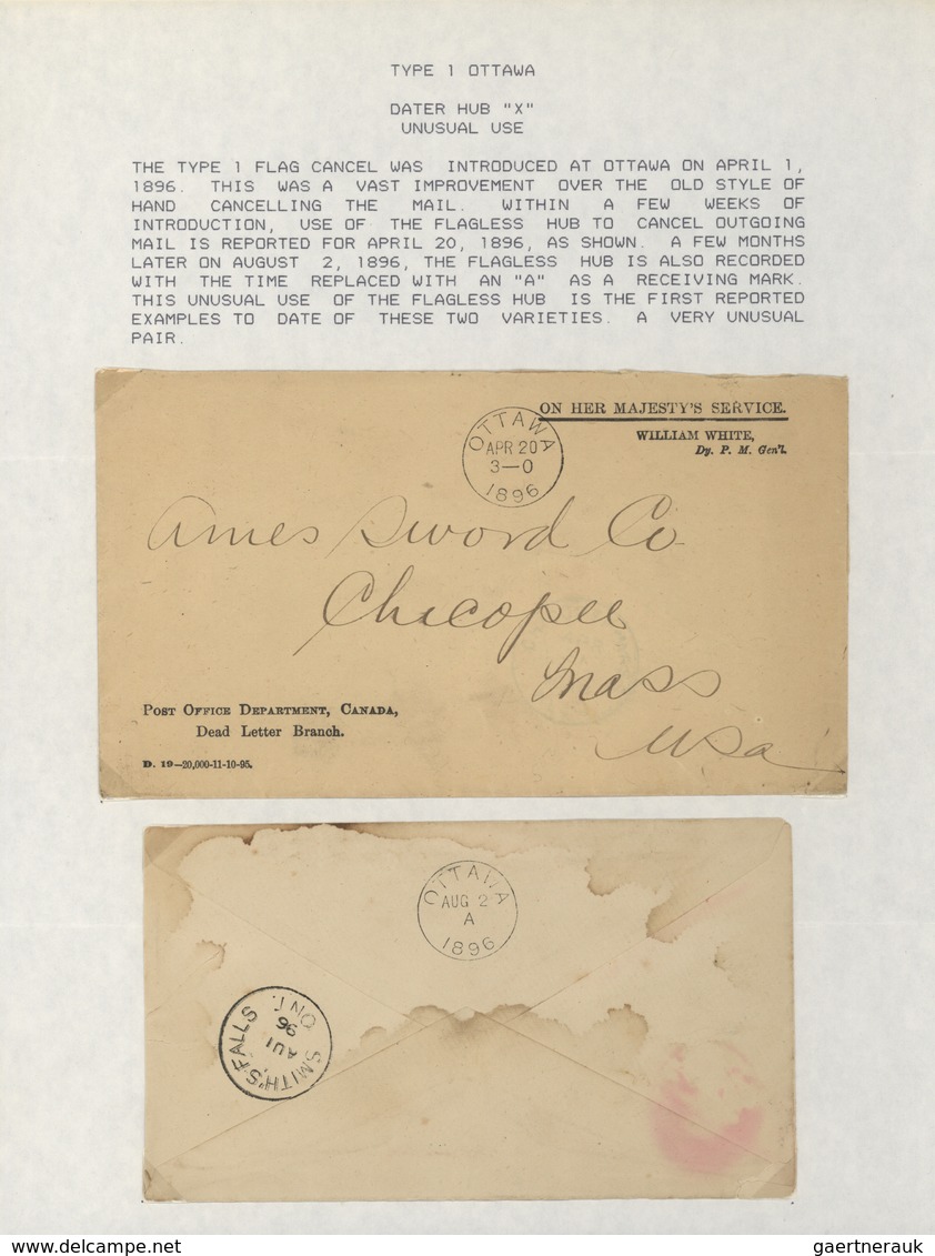 22357 Canada - Stempel: 1896/1902, THE MACHINE CANCELLATIONS OF CANADA, extraordinary collection of apprx.