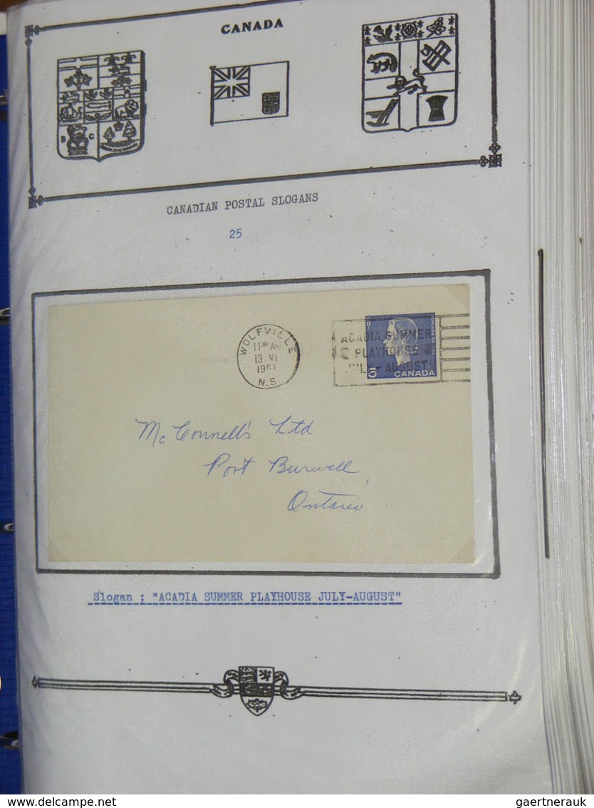 22358 Canada - Stempel: Collection Covers And Parts Of Covers Of Canada With Machine Cancels With Slogans - Histoire Postale