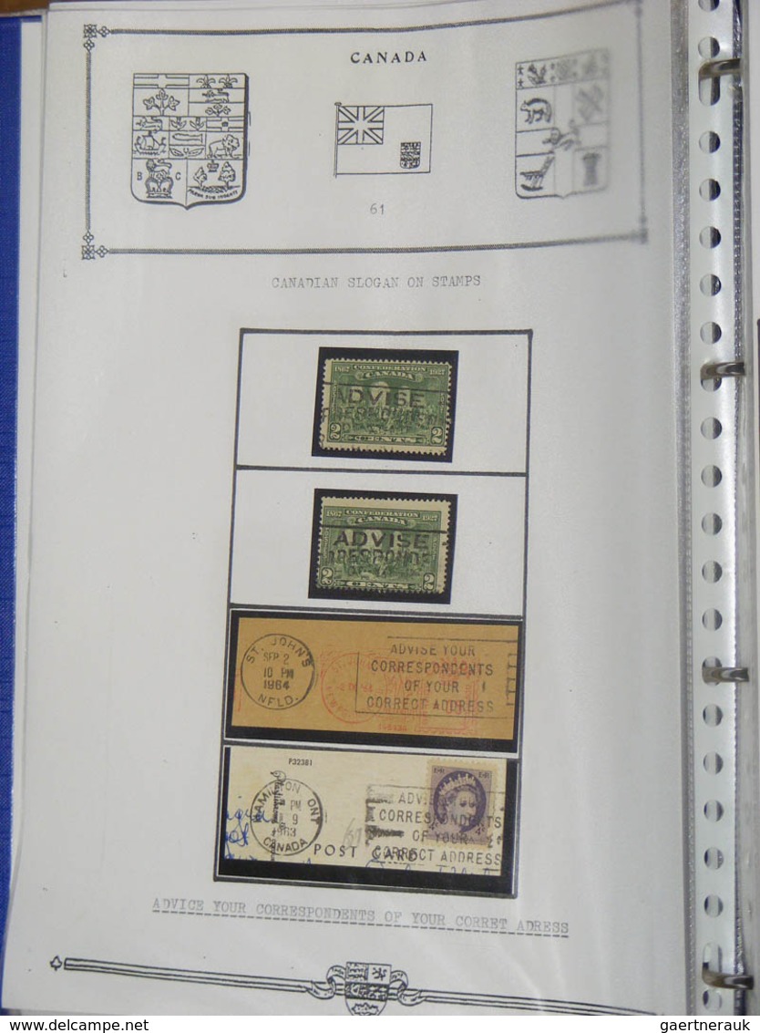 22358 Canada - Stempel: Collection covers and parts of covers of Canada with machine cancels with slogans