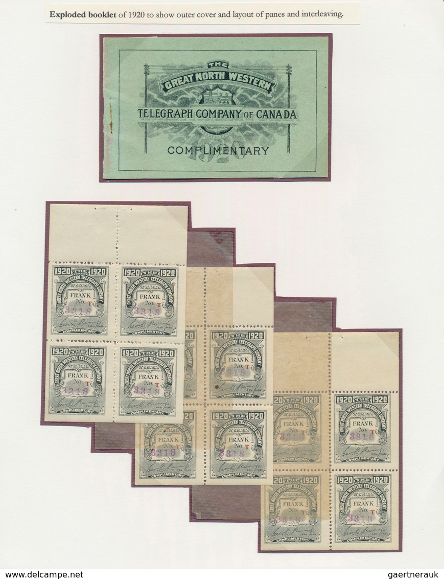 22359 Canada - Besonderheiten: 1880/ 1930 (ca.): A Wonderful Range Of Postal History And Scarce Booklet Pa - Autres & Non Classés