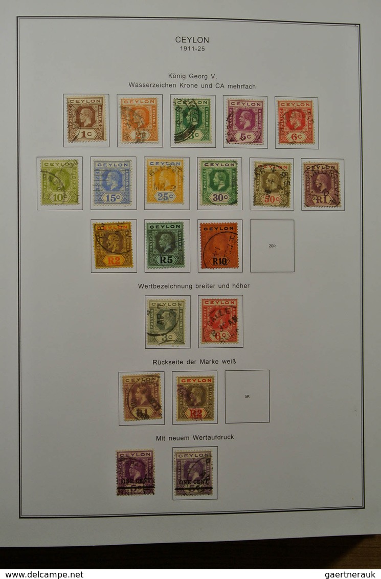 22362 Ceylon / Sri Lanka: 1857-1988. Well Filled, Used (most Souvenir Shets MNH) Collection Ceylon 1857-19 - Sri Lanka (Ceylan) (1948-...)