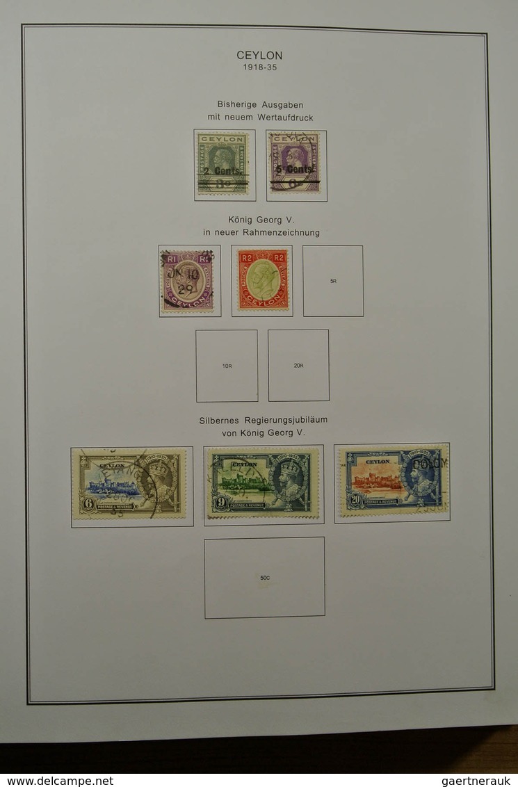 22362 Ceylon / Sri Lanka: 1857-1988. Well filled, used (most souvenir shets MNH) collection Ceylon 1857-19