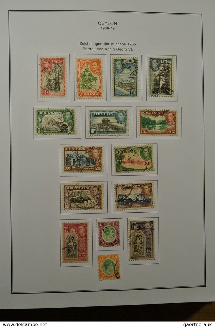 22362 Ceylon / Sri Lanka: 1857-1988. Well filled, used (most souvenir shets MNH) collection Ceylon 1857-19