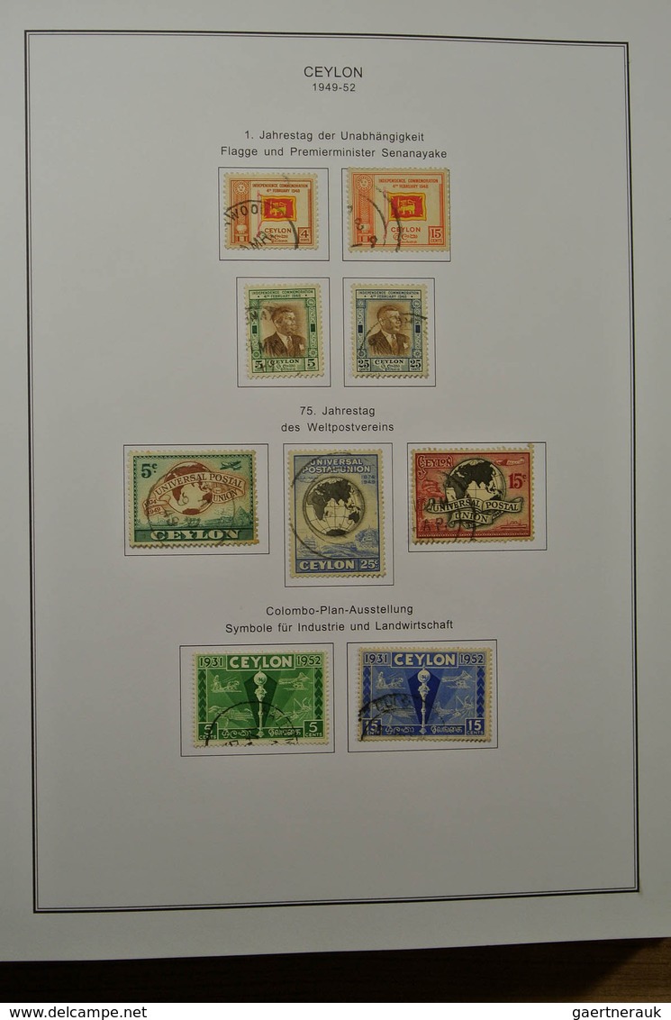 22362 Ceylon / Sri Lanka: 1857-1988. Well filled, used (most souvenir shets MNH) collection Ceylon 1857-19