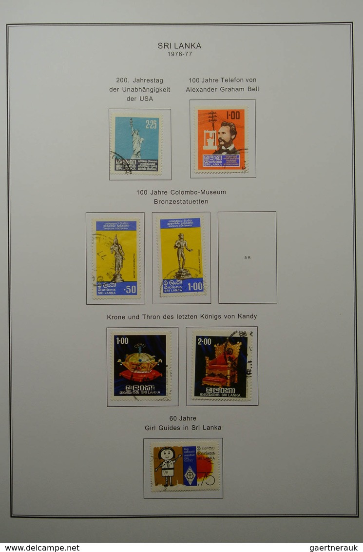 22362 Ceylon / Sri Lanka: 1857-1988. Well filled, used (most souvenir shets MNH) collection Ceylon 1857-19