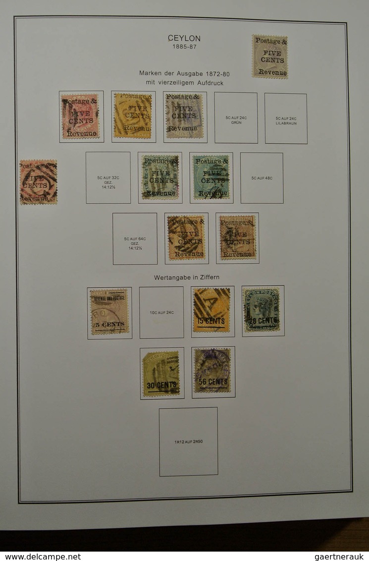 22362 Ceylon / Sri Lanka: 1857-1988. Well filled, used (most souvenir shets MNH) collection Ceylon 1857-19